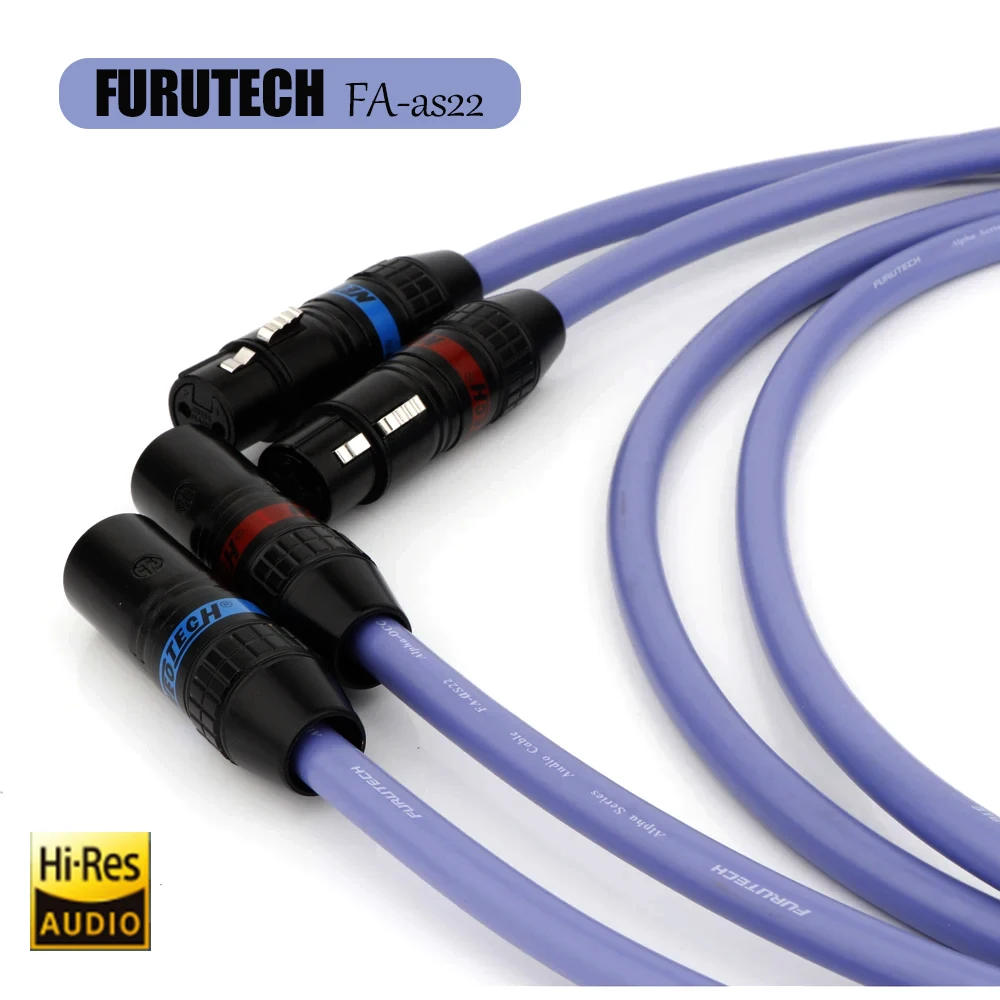 

Pair Furutech Fa-as22 XLR Cable 8n OCC Single Crystal Copper Flagship Audio Signal Interconnect Cable CD Power Amplifier Line