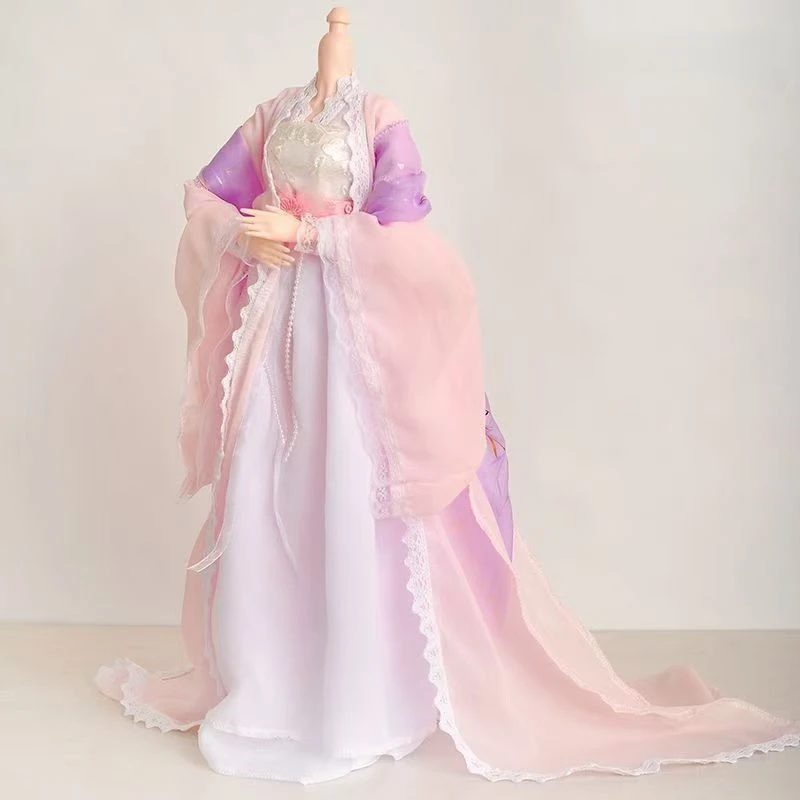 Vêtements de poupée 60cm, 1/3 BJD, Costume ancien de Style chinois, robe longue Hanfu pour filles, jouets habillés DIY, accessoires de poupée