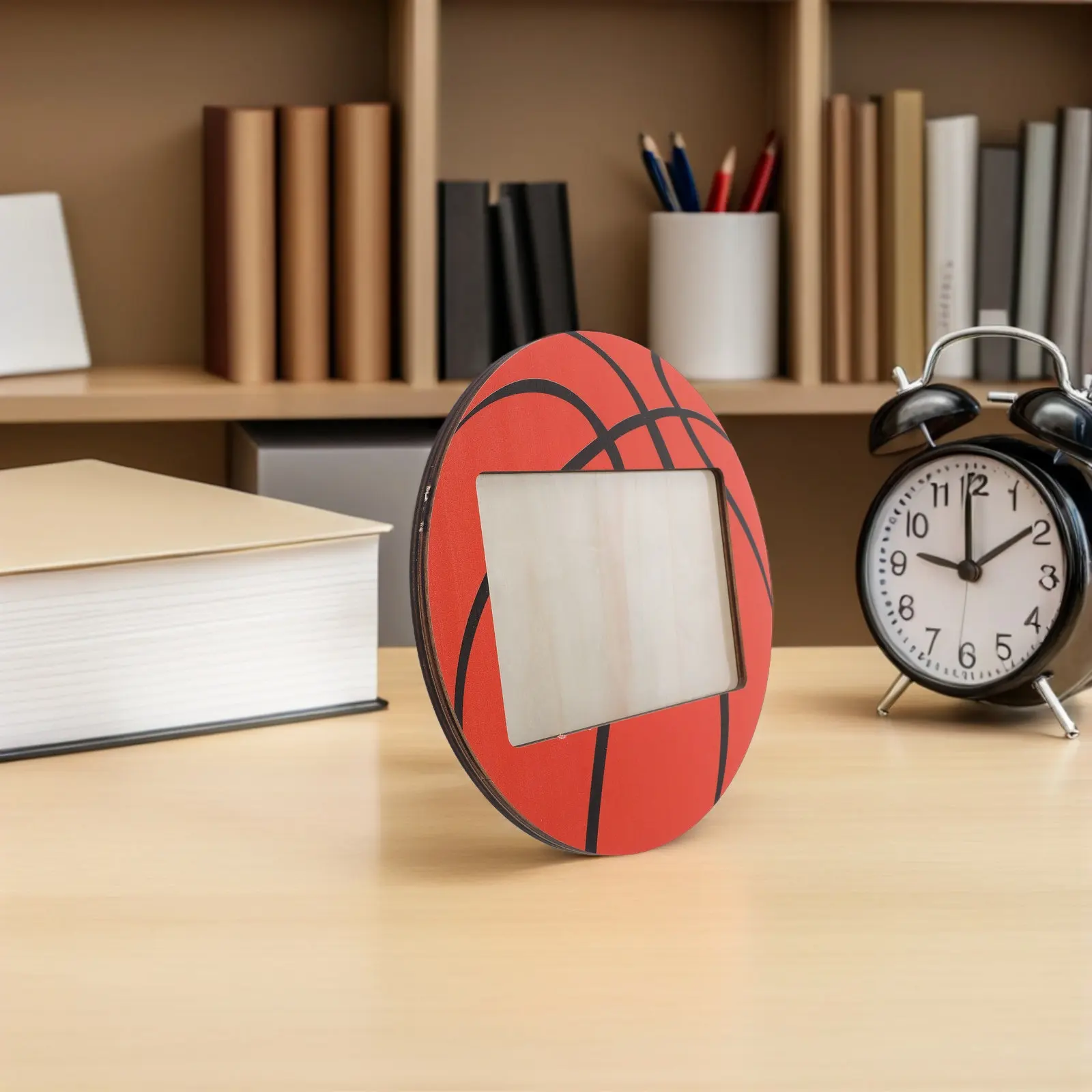 6Pcs Basketball Wood Picture Frames Sports Theme Desktop Photo Frame 6x4 Inch Rustic Sports Decor Home Office Party Photo