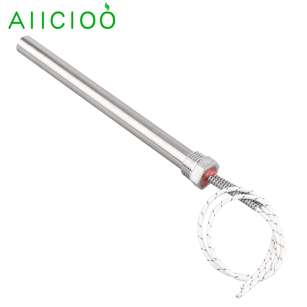 AIICIOO Cartridge Heater Water 1/2\'\' NPT Thread 120v/240v 500w/750w/1kw/1.5kw/2kw Immersion Tubular Electric Heating Element