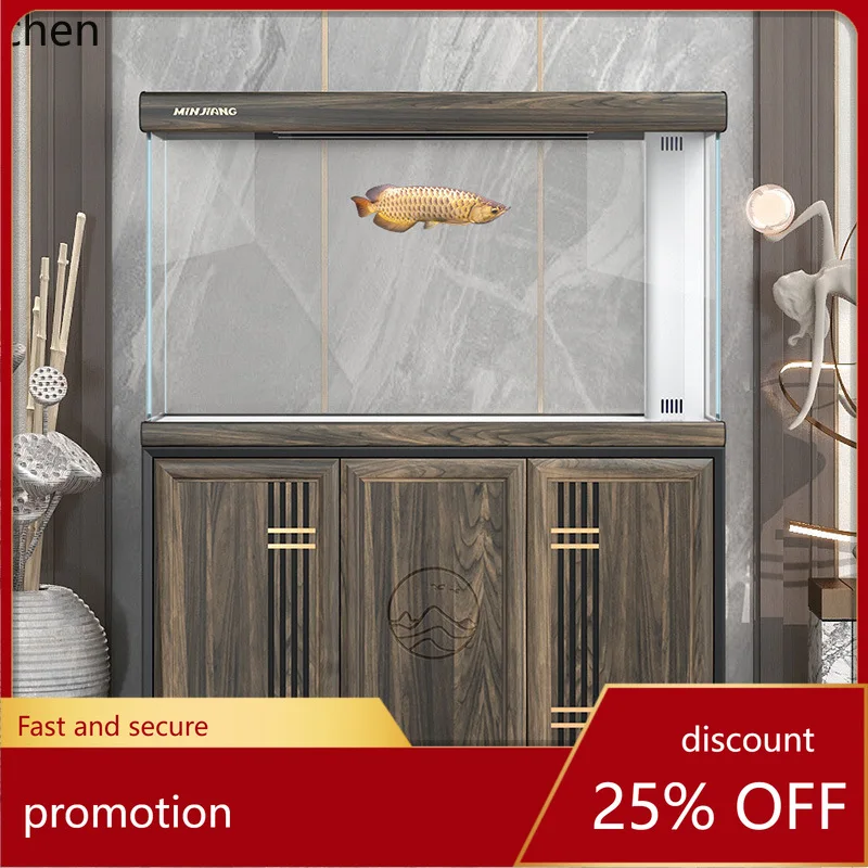 

CZ Large Living Room Household Floor-standing No Water Change Ultra-clear Bottom Filter Dragon Fish Tank Tropical Fish Tank