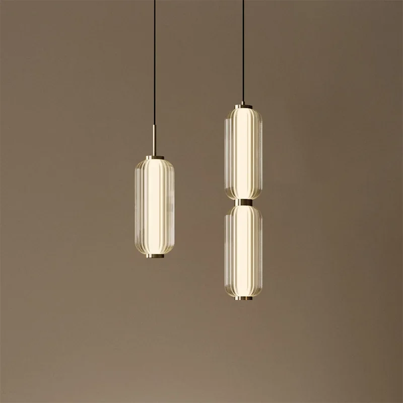 

American Light Luxury Hotel Living Room Chandelier High-grade Led Nordic Restaurant Staircase Combination Small Pendant Lights