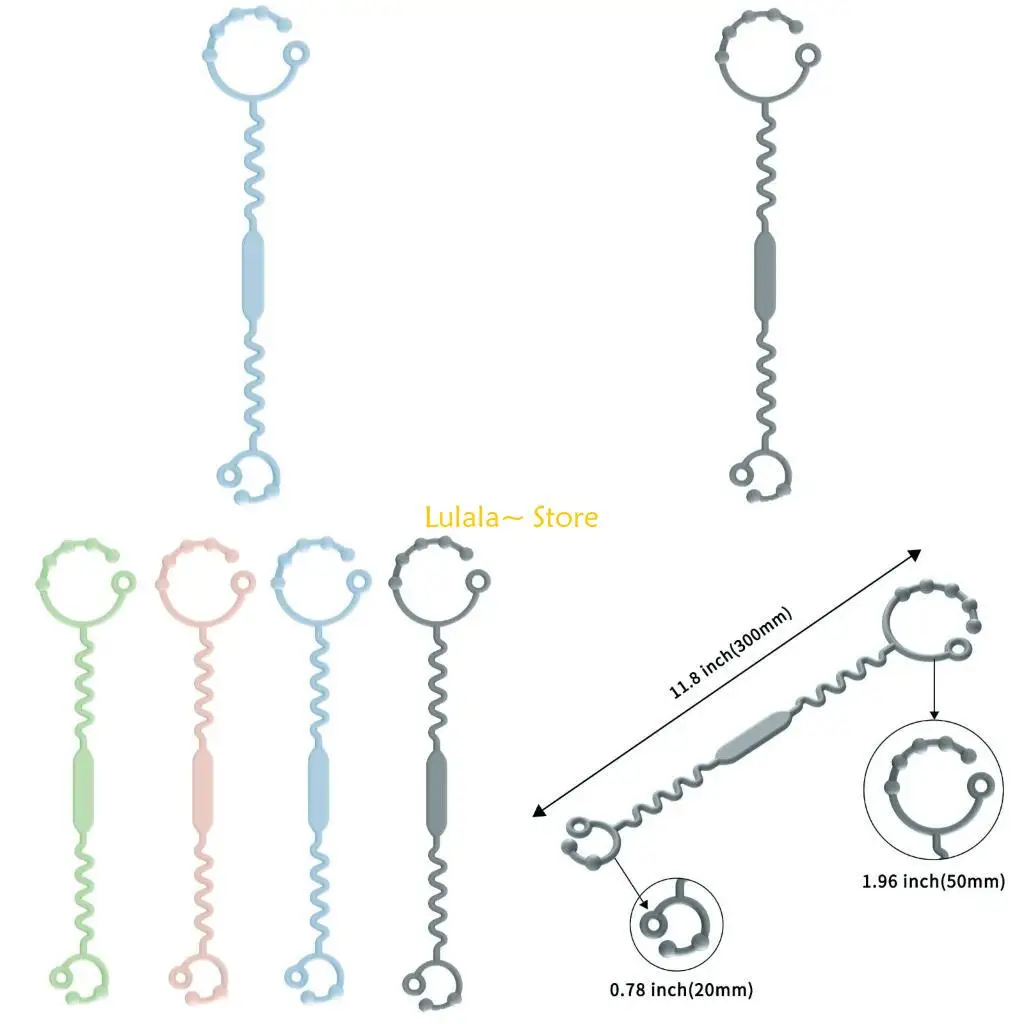 

Y4QA Toddler Toy Bottle Harness Straps for Strollers High Chair Cribs BPA ABS