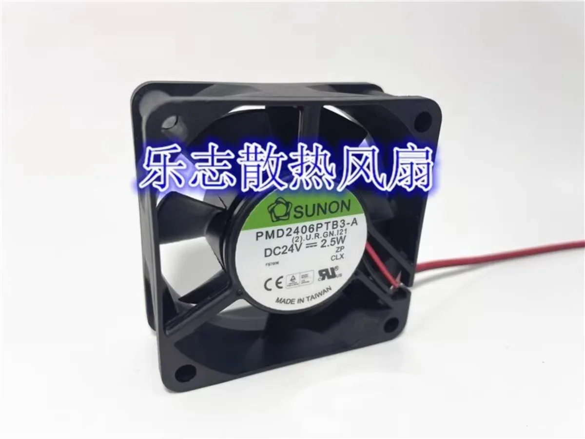 For SUNON PMD2406PTB3-A 6025 DC24V 2.5W 6CM 2-Wire Server Cooling Fan