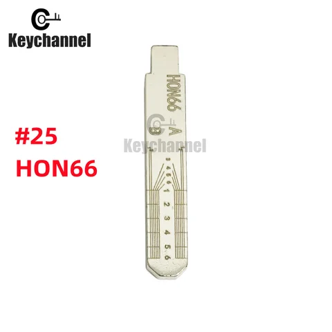 5 шт. автомобильных ключей HON66 # 25 гравированных заготовок ключей с зубьями для нарезки и обрезки, для Honda Civic Accord