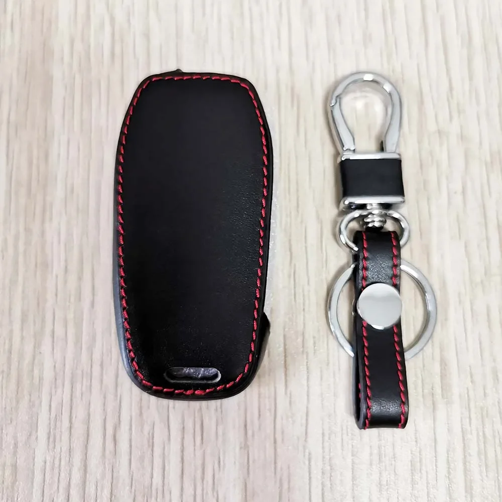 Leather Car Key Cover Case for Ford Focus Mustang Explorer Eske Mercury Mountaineer Escape for Lincoln Navigator Key Fob