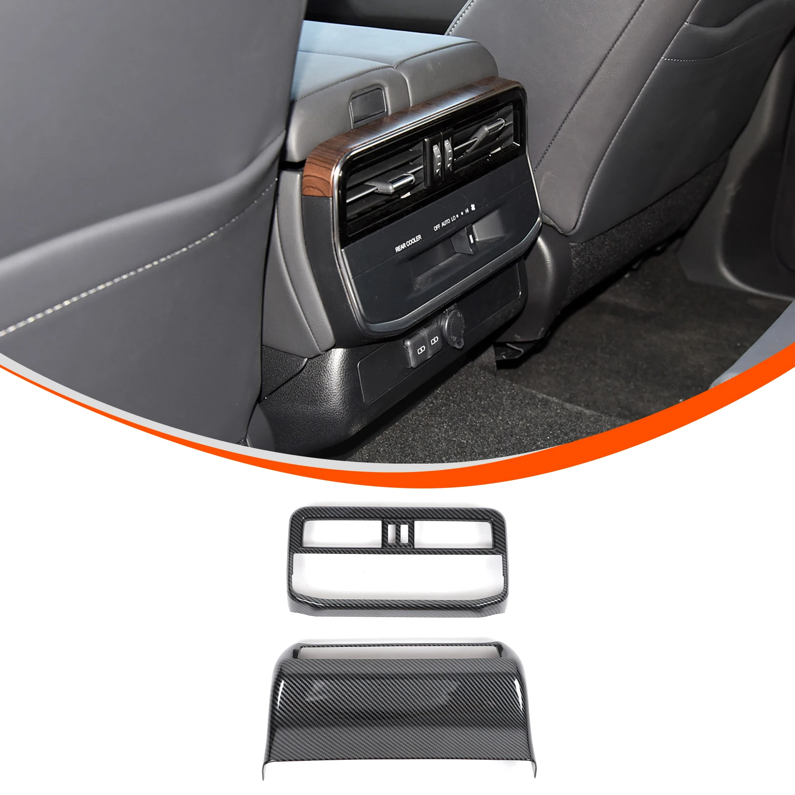 

For Toyota Land Cruiser Prado LC300 J300 2023 ABS Car Rear Air Outlet Frame Protector Cover Trim Sticker Car Accessories