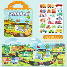 Autocollants Réutilisables - Univers des Véhicules
