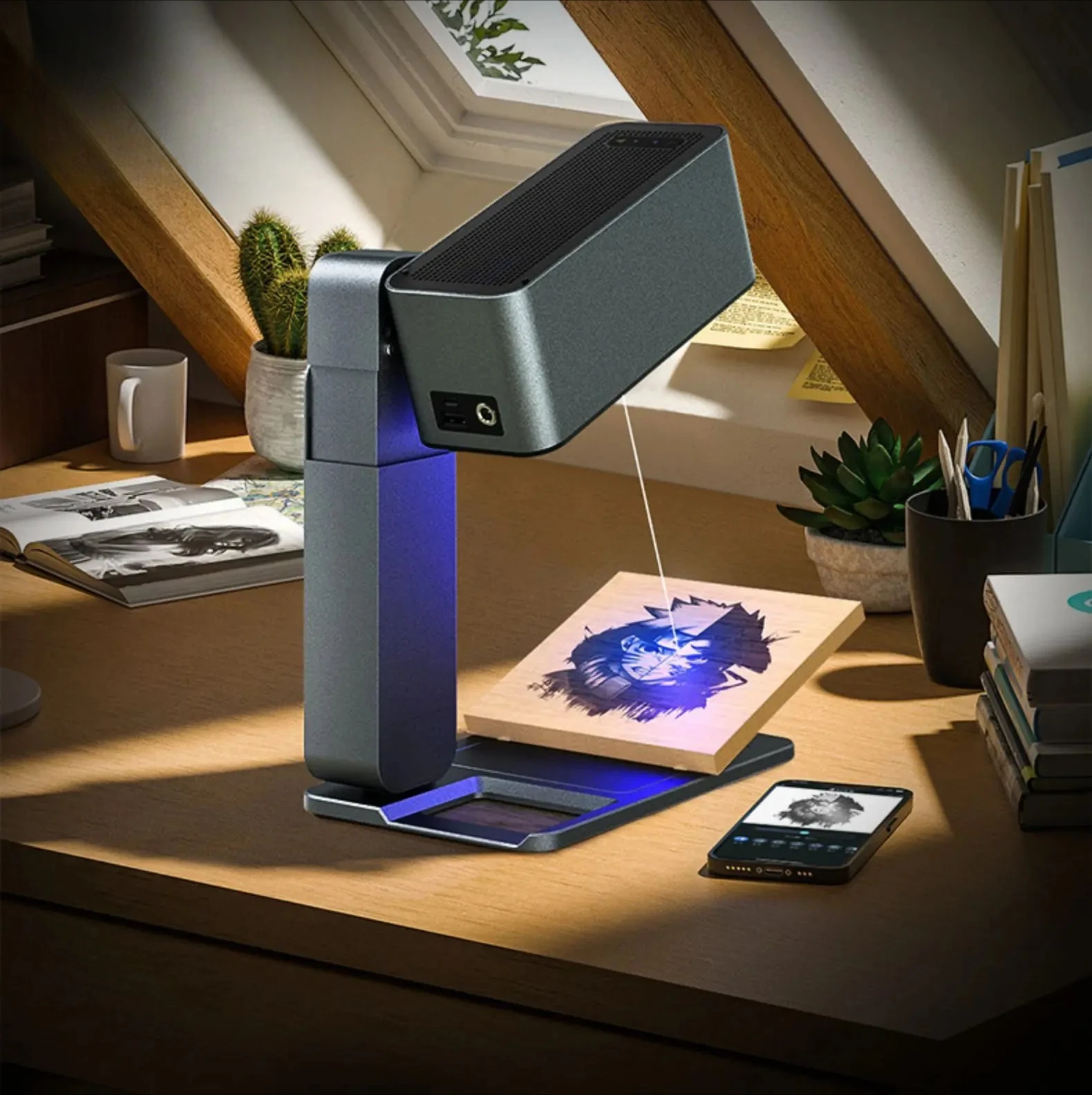 DIY Engraver Mini Por Foldable Metal Acrylic Cutter Autofocus Wood Engraving Machine Christmas Gift