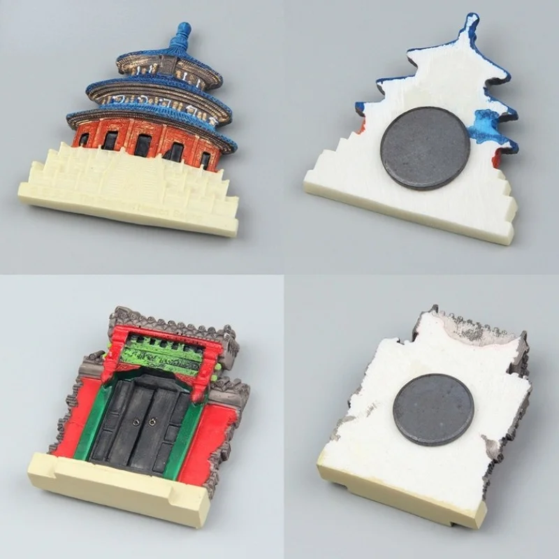 3D pechino souvenir da viaggio magneti da frigo cina pechino la grande parete souvenir turistici adesivi magnetici per frigorifero