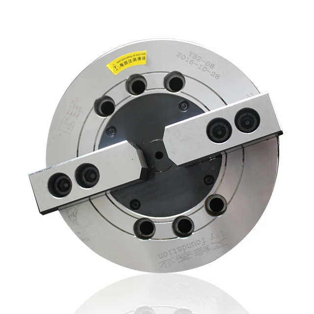 DRAKE 2 Jaw Lathe Chuck 6/8/10/12 Inch 2 Jaw Dynamic Non Through Hole Hydraulic Chuck Power Chuck for CNC Lathe Machine