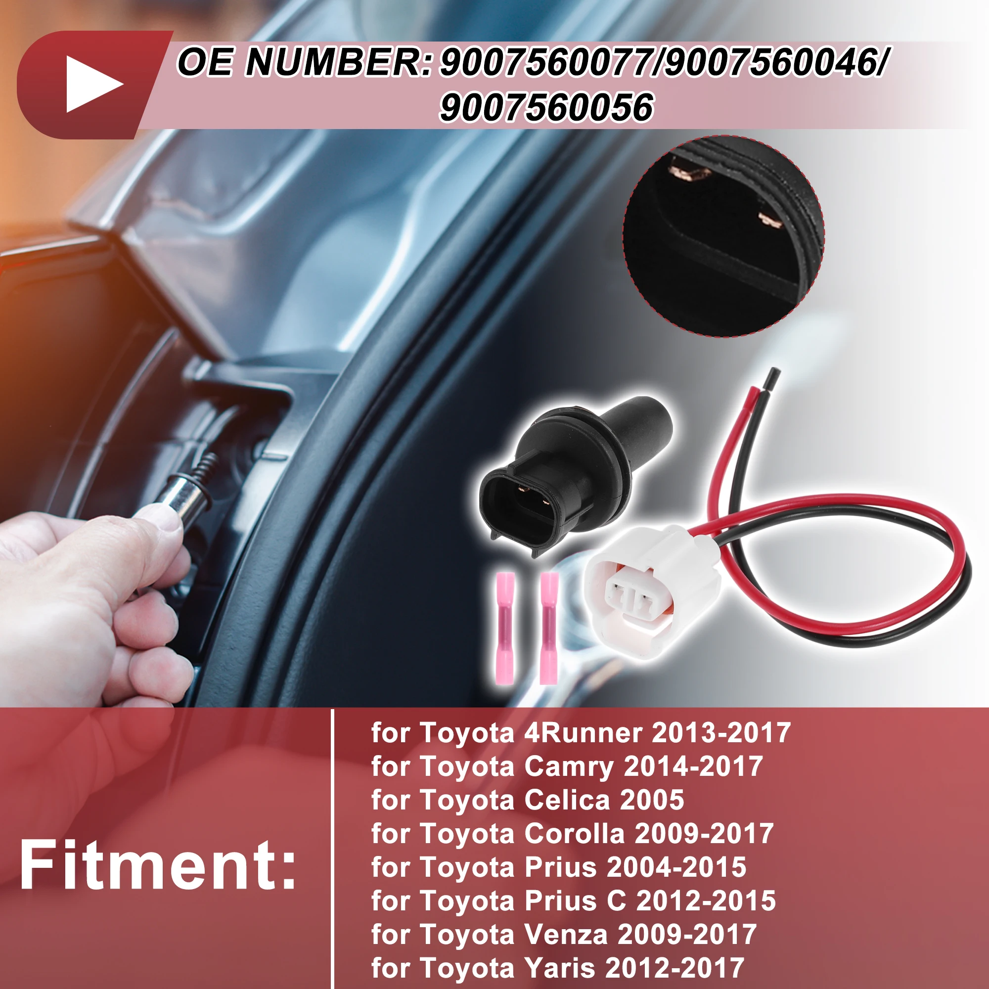 

Проводка бокового габаритного фонаря UXCELL для Toyota 4Runner 2013-2017 No 9007560077