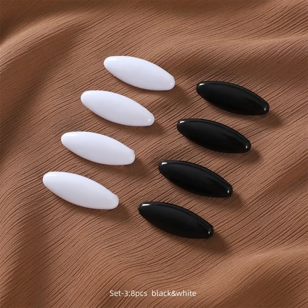 

8pcs/set High Quality Solid Color Plastic Brooch Needle Elegantly Fix Scarf Hijab Brooch Scarf Accessory Brooch