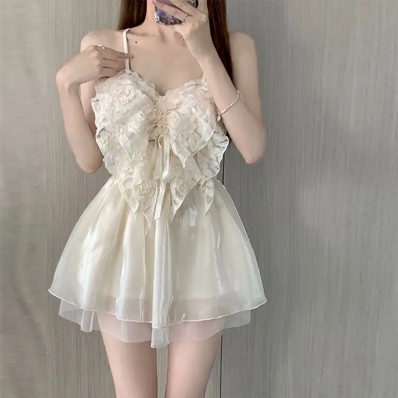 Traje de baño de una pieza con falda de playa delgada conservadora sin espalda sexy con agradable arco y tirantes de color sólido