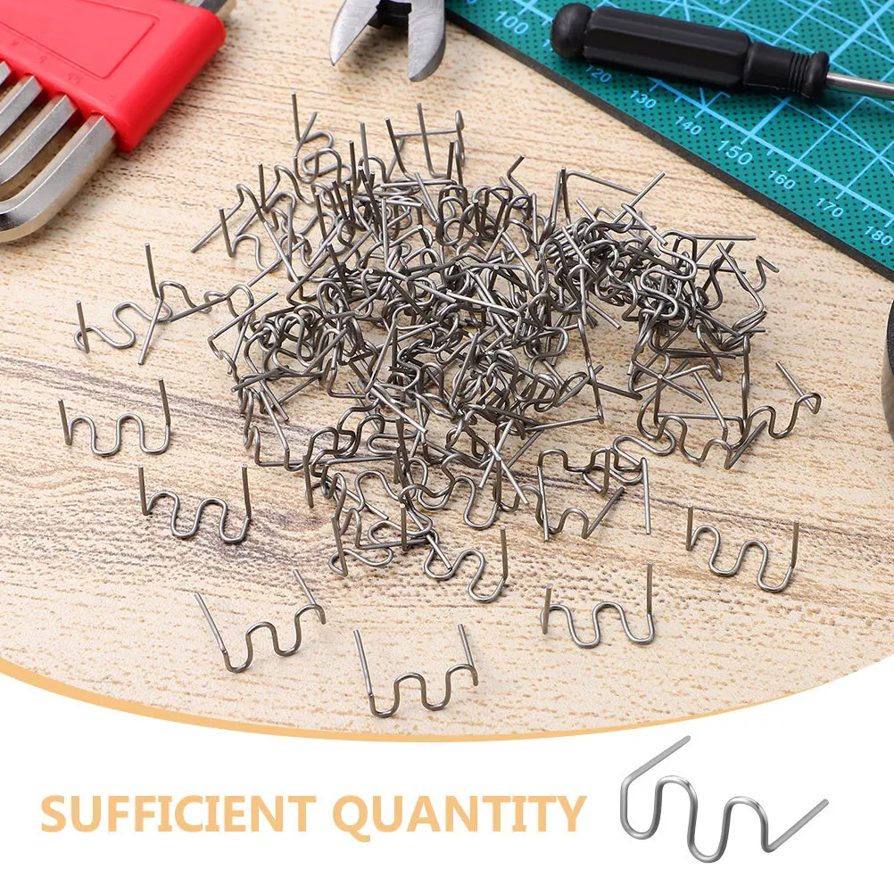 ลวดเย็บซ่อมกันชนรถยนต์ 100 ชิ้น ขนาด 0.8 มม. รูปทรงคลื่น สำหรับเครื่องเชื่อมพลาสติกซ่อมรถยนต์