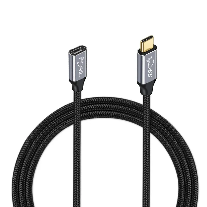 

Type-C 3.1 Gen 2 Male to Female Extension Cable 5A 100W USB Extender Data Line 25/50/100/150/200/300cm