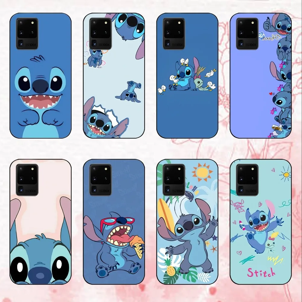 Bilbli Stitch Cute Phone Case For Samsung Galaxy S24 30 21 23 FE Note 20 10 Lite Plus Ultra Shell