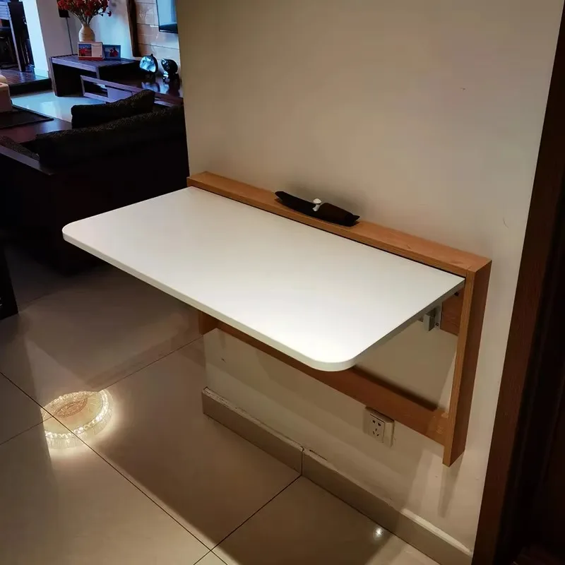 

Solid Wood Storage Holders Wall-mounted Multi-functional Folding Table Board Shelf Modern Children's Integrated Writing Table