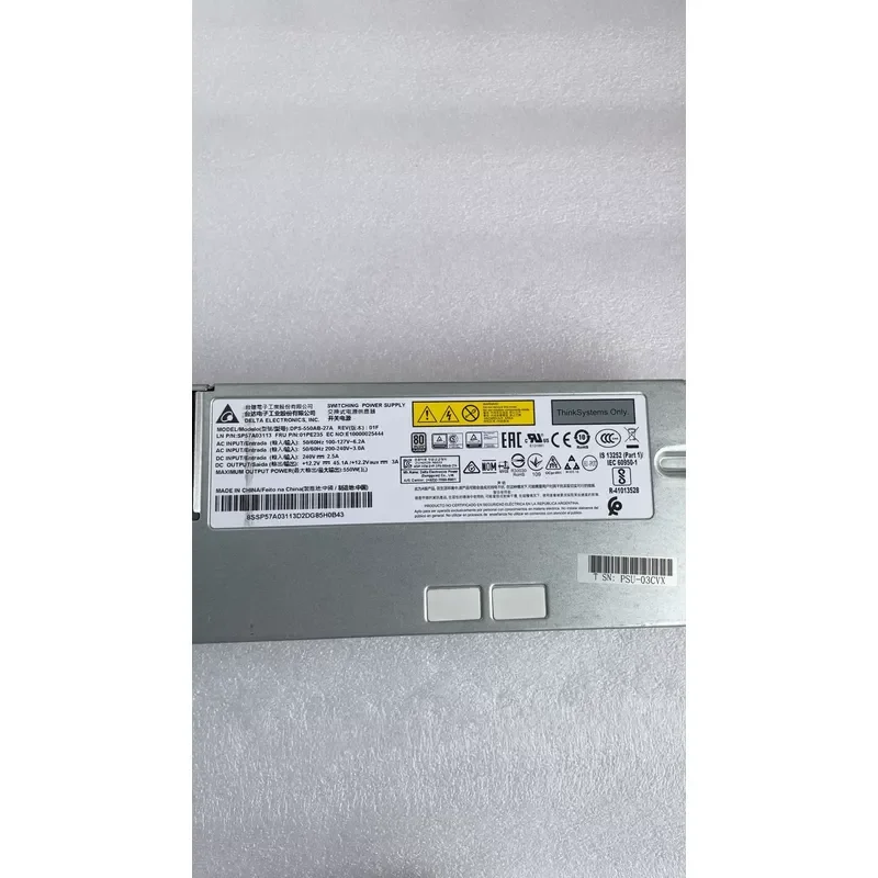 for Lenovo SR650 590 550 Server Power Supply 01PE235
