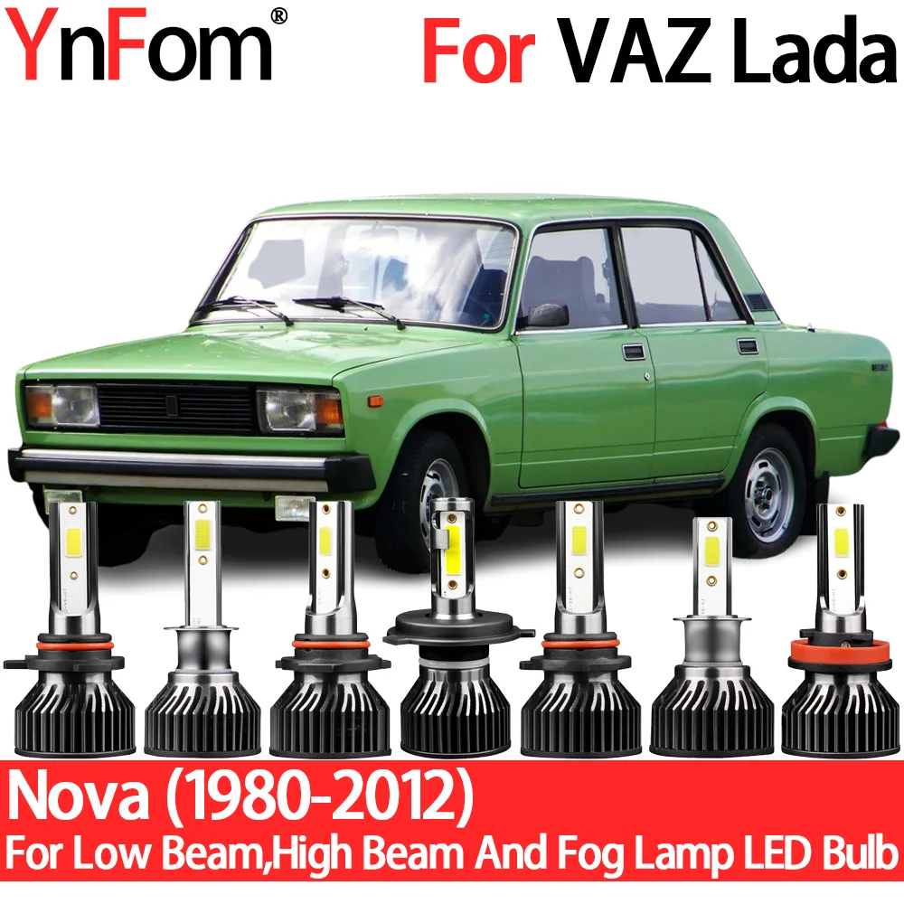 

YnFom For VAZ Lada Nova 1980-2012 Special LED Headlight Bulbs Kit For Low Beam,High Beam,Fog Lamp,Car Accessories