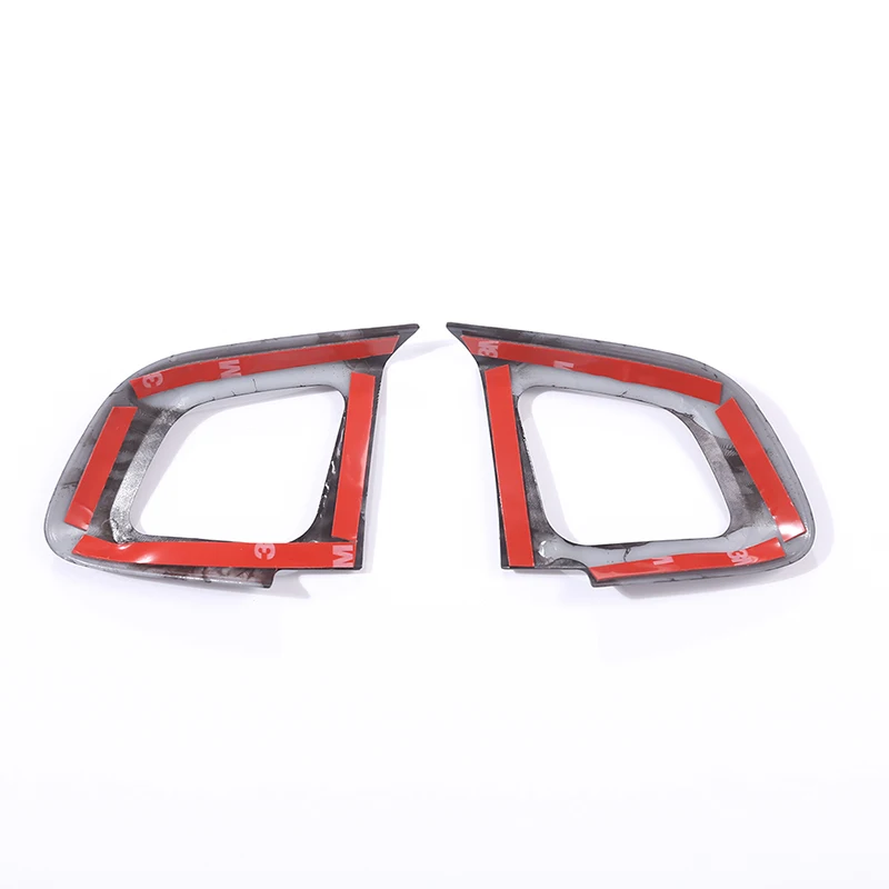 2 Pcs For Land Rover Range Rover Evoque 12-17 Carbon Fiber Style ABS Plastic Accessories Steering Wheel Button Cover Trim