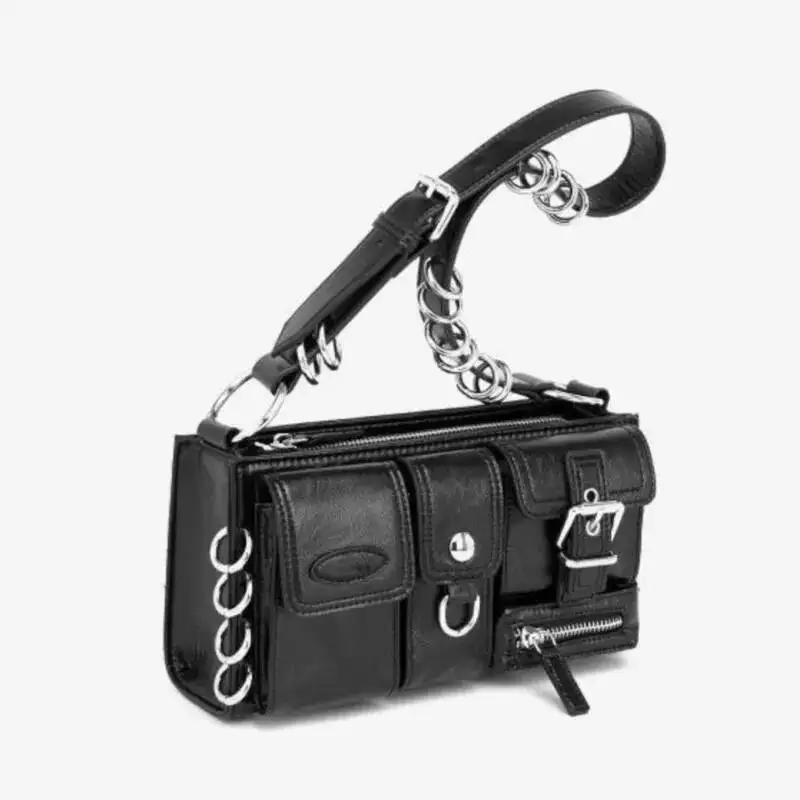 Bloom Hot Girls Black Shoulder Purse Women High Street Pocket Chic Casual Crossbody Bags Ladies Versatile Bolsos De Mujer