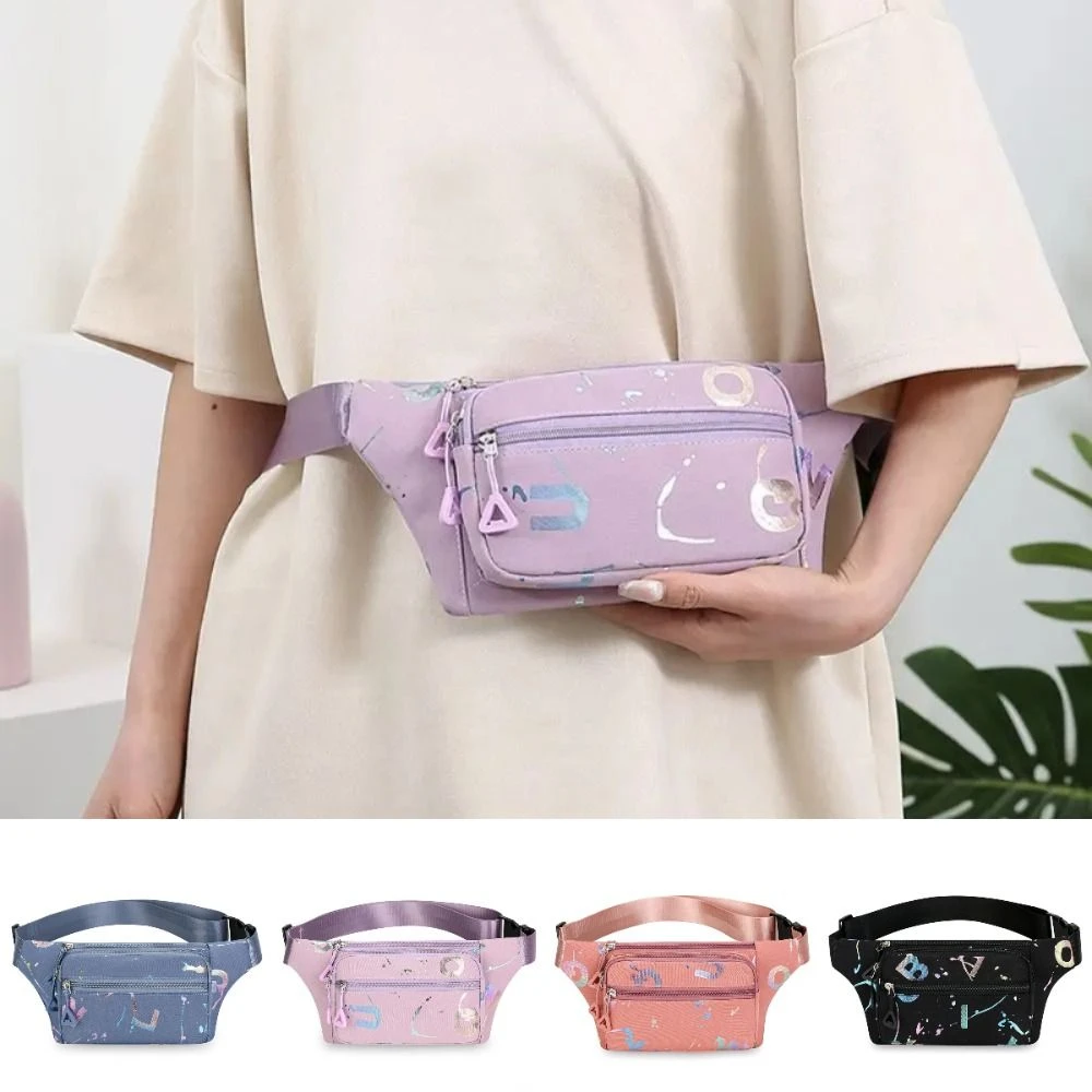 

Oxford Cloth Multi-layer Crossbody Bag Large Capacity Casual Women's Fanny Pack Waterproof Zipper Single Shoulder Bag Sports