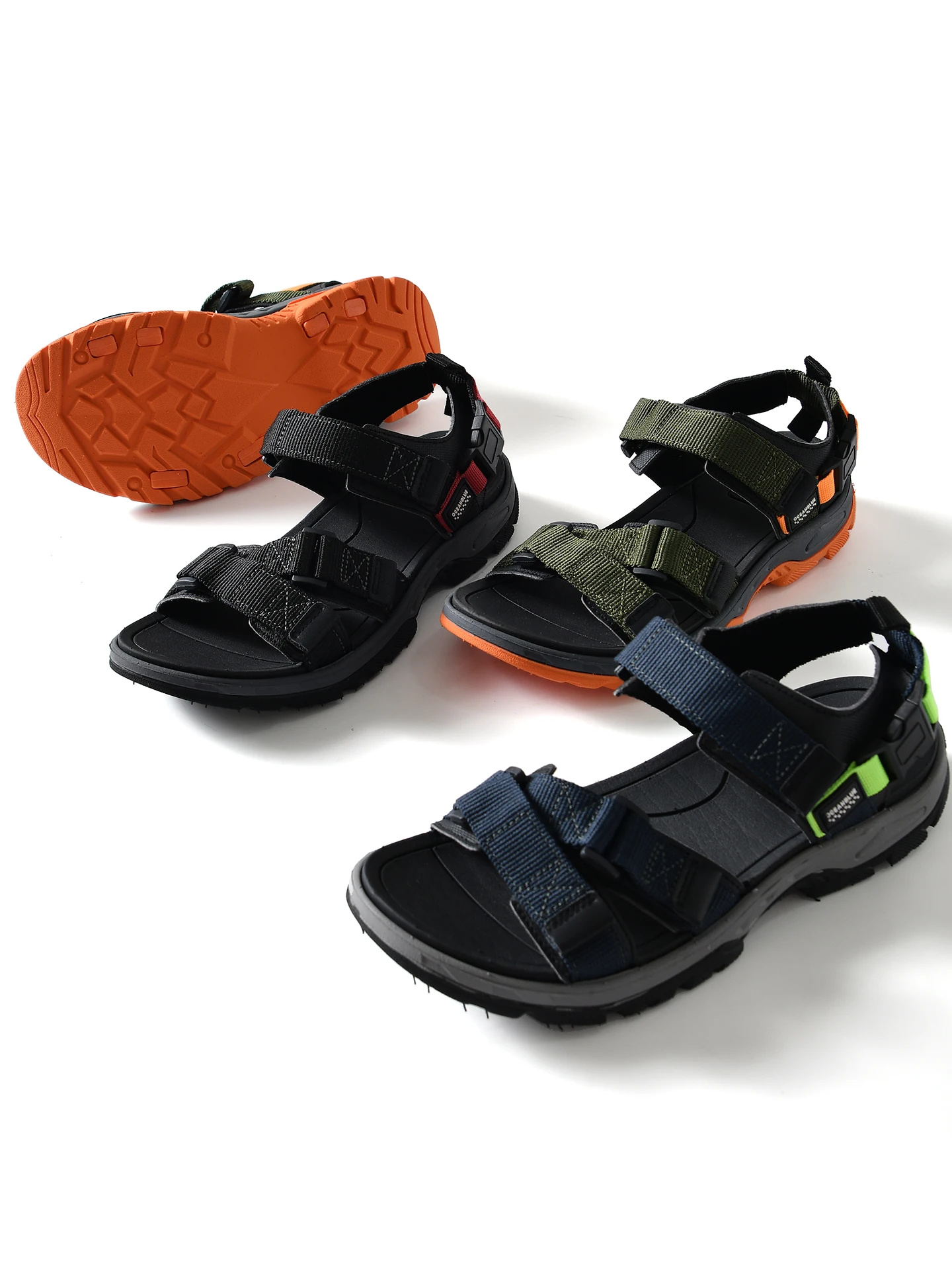 Outdoor Sports Men's EVA Rubber Composite Beach Sandals Breathable Casual Slip-On Shoes Flat Heel Open-Toe Summer Shoes