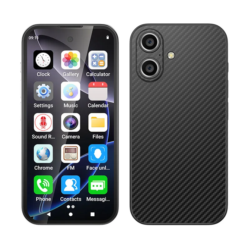 UNIWA Q333 Mini 4G Smartphone 3.97inch HD 4GB RAM 64GB ROM Mobile Phones BT5.0 Google Play Store 2000mAh Face ID Small Phone