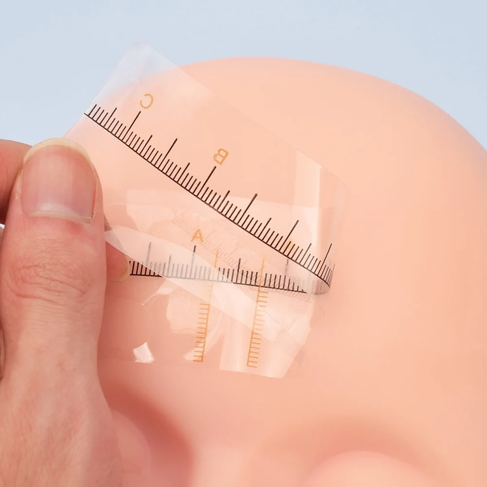 10 قطعة حاكم الحاجب قالب استنسل بلاستيكي دليل لتشكيل الحواجب متناظرة لتقوم بها بنفسك أداة تحديد المواقع الحاجب قياس شفاف