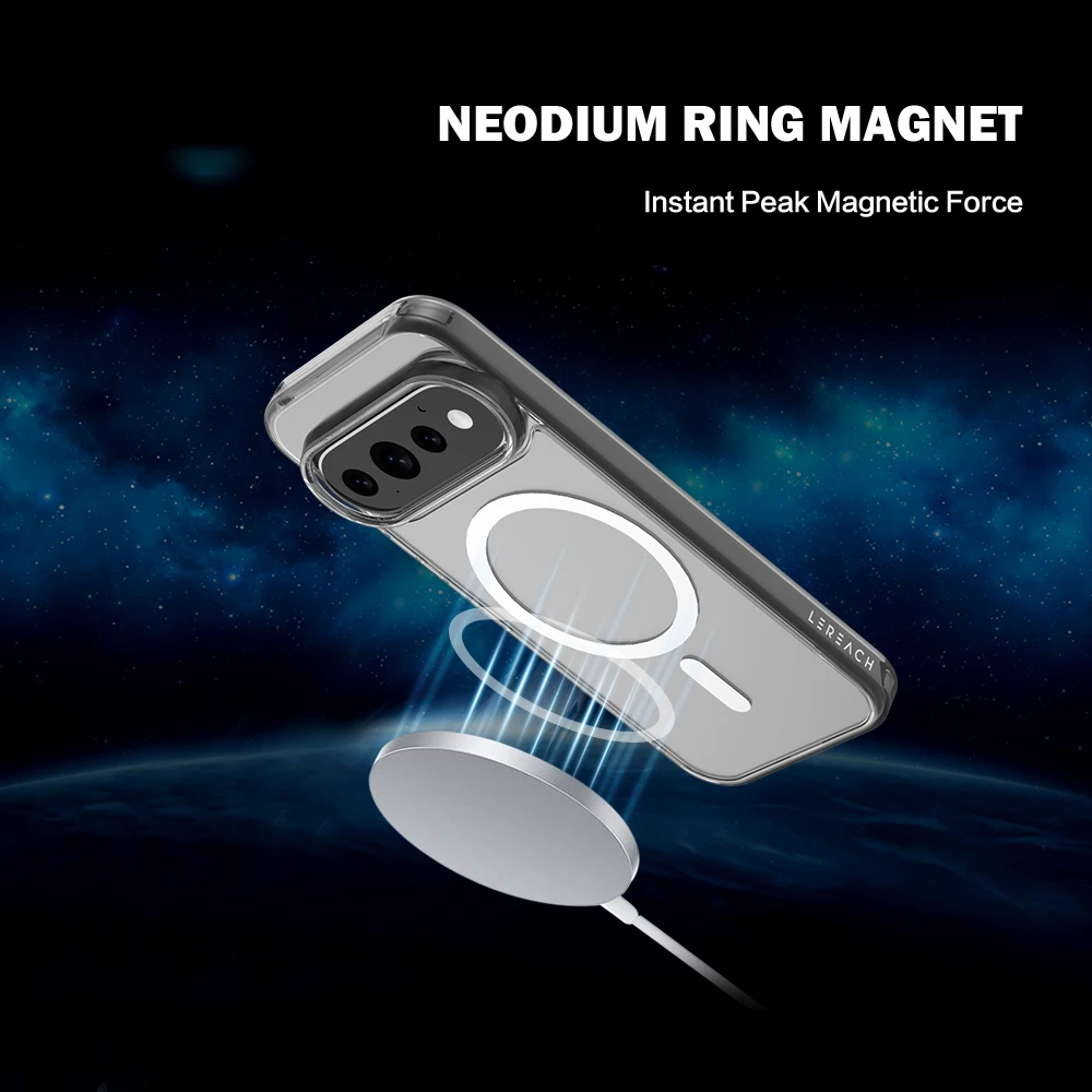 Magnetyczne etui do Google Pixel 11 Pro XL LeReach TOC Przezroczyste TPU + Twardy tył z PC Pokrowiec MagSafe — zdjęcie produktu 4