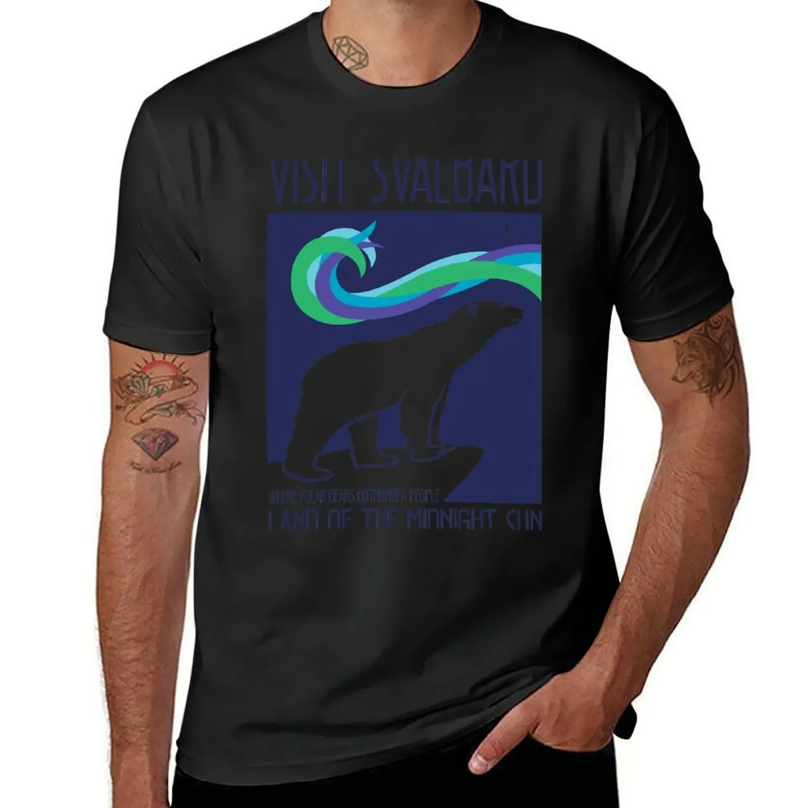 Visit Svalbard T-Shirt vintage graphic tee sports fans mens t shirt graphic