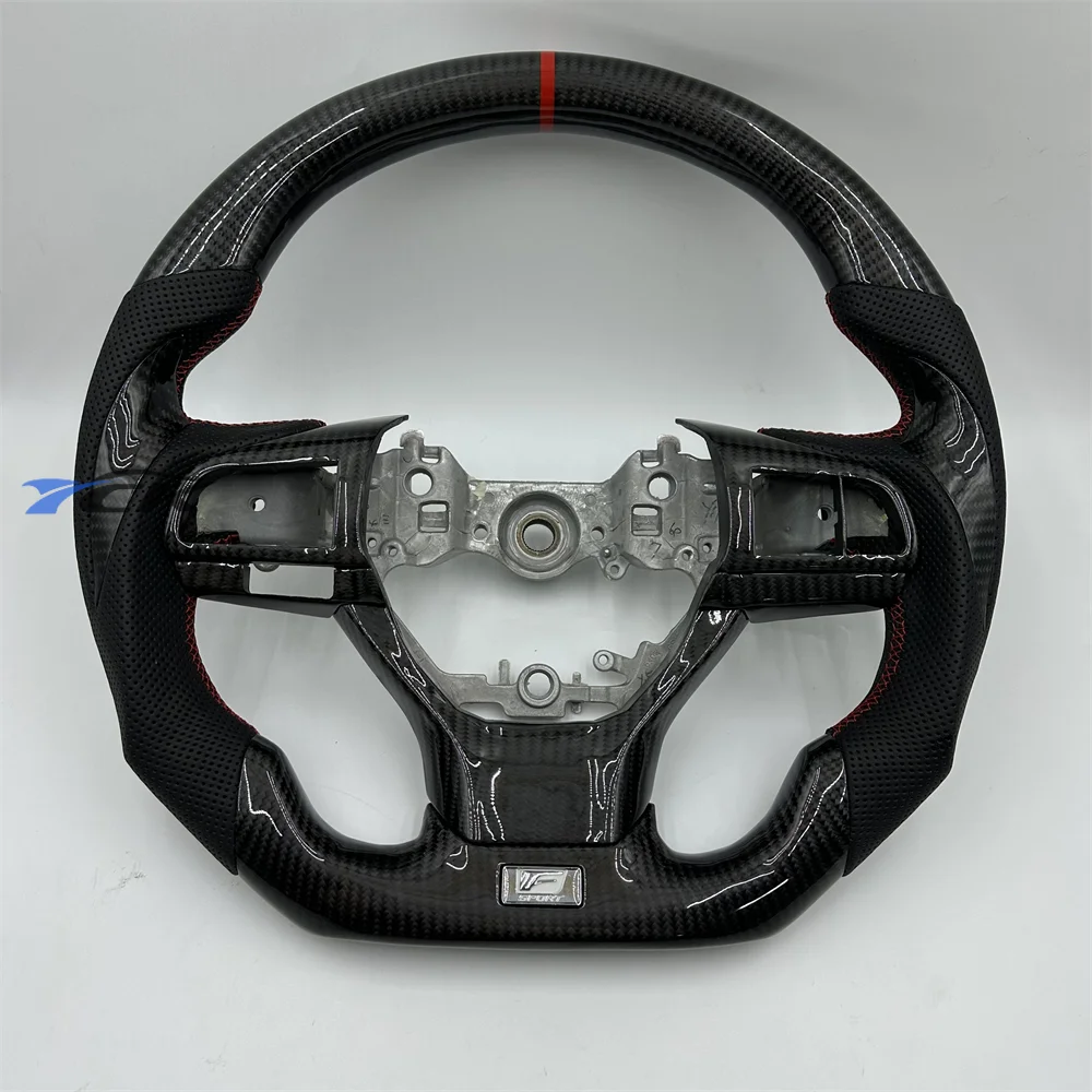 

Customized Carbon Fiber Black Leather Red Ring steering wheels for car For 2016 2017 2018 Lexus ES RX LX GS GX