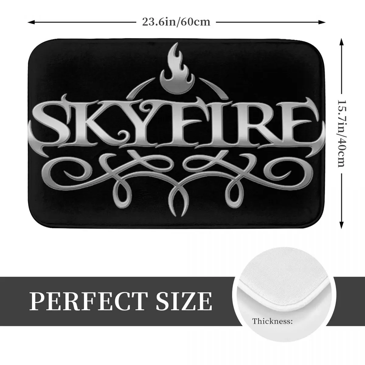 Skyfire Rock Band Swedis Non-slip Doormat Floor Mat Water oil proof Carpet Rug for Kitchen Entrance Home Balcony Footpad Mats