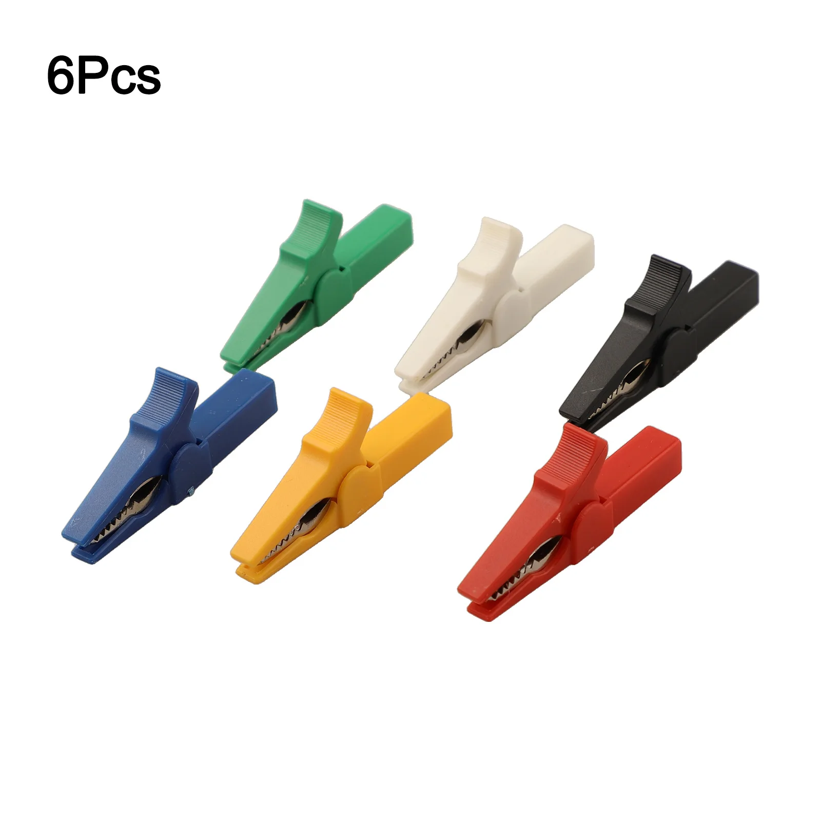 6PCS 55mm Fully Insulated Crocodile Clips For Electrical Testing, Heavy Duty Spring Clamp About 6x3x6cm