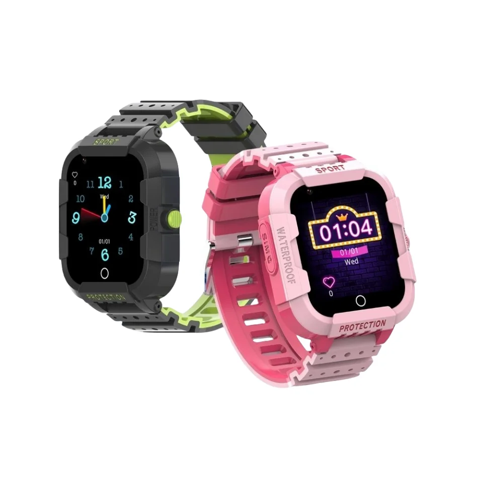 Kids Smart Watch 4G Sim Card SOS Phone Call GPS Positioning Voice Intercom 1000mAh Battery Footprint Track Safety Zone Waterproo