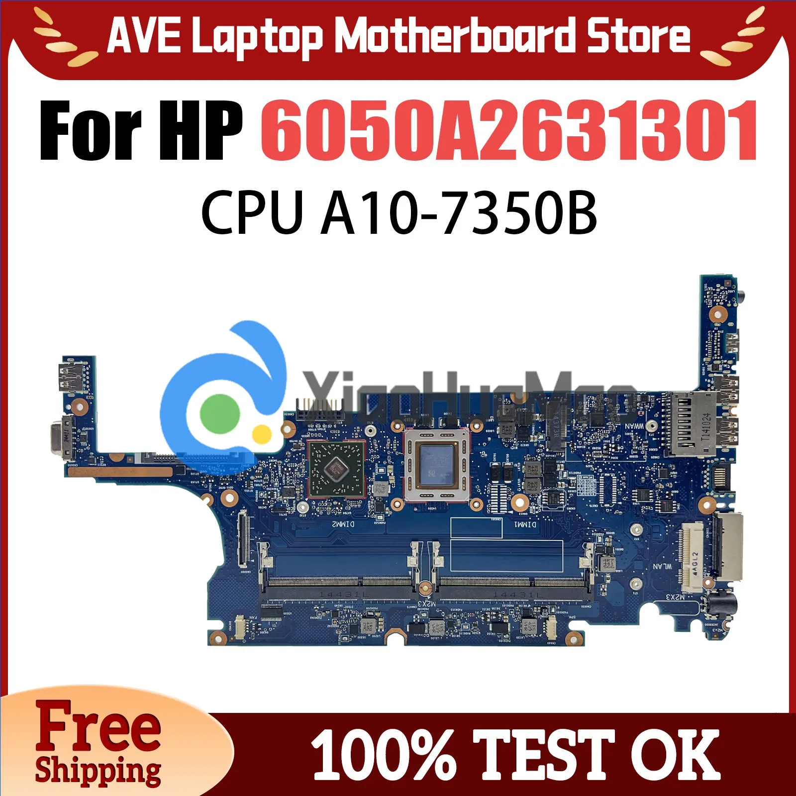 

6050А 2631301 Материнская плата для ноутбука HP Elitebook 825 G2 725 G2 с процессором A6 A8 A10, материнская плата AMD, 100% тест в порядке