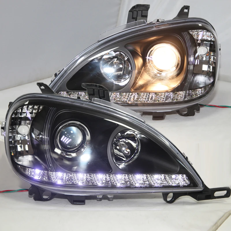 

1998-2005 Year W163 ML320 ML350 ML430 ML450 LED Head Lamp For Mercedes-Benz Black Housing