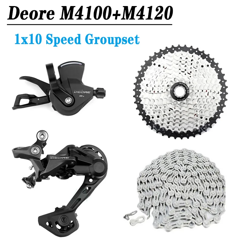 

1x10 Speed Set Deore M4100 Mountain Bike Derailleurs Shifter With 10V Chain Flywheel 36T 42T 46T 50T Cassette Bicycle Part