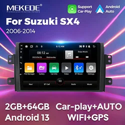 MEKEDE for Suzuki SX4 2006-2014 Car Radio Multimedia Video Player Navigation GPS Android 13 Unit Bluetooth Wifi IPS Screen 2Din