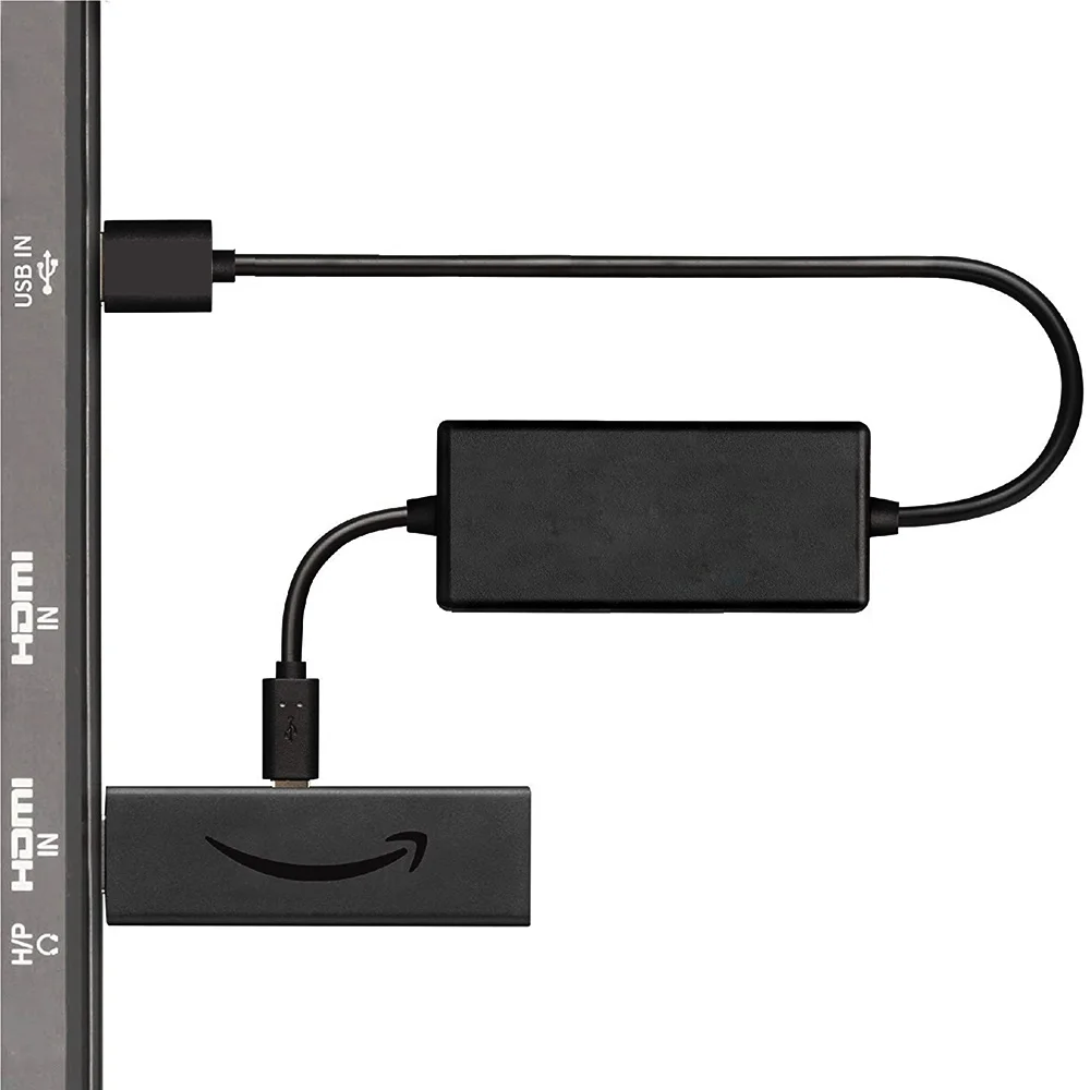 USB Power Cable Adapter for Fire TV Stick,Powers Streaming TV Sticks Directly from TV USB Port Eliminates AC Adapter