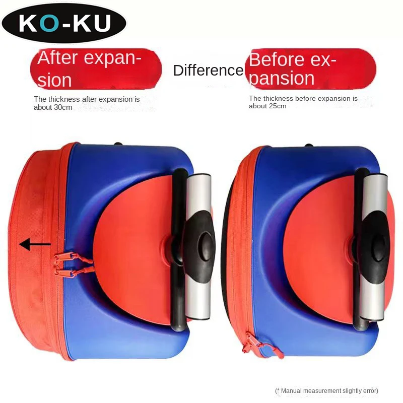 KO-KU Kid\'s Suitcase Multifunctional Baby Stroller Seat with Guardrail Extension Removable Trolley 20 Inch Boarding Box