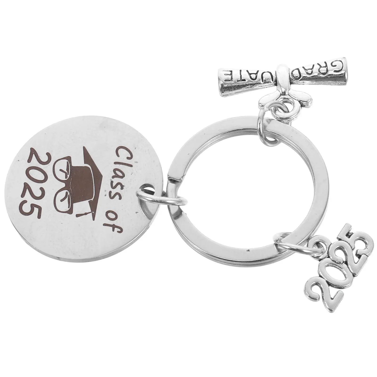 Graduation Keychain Class of 2025 Present Graduate Keepsake Ring Gift Accessory Charm