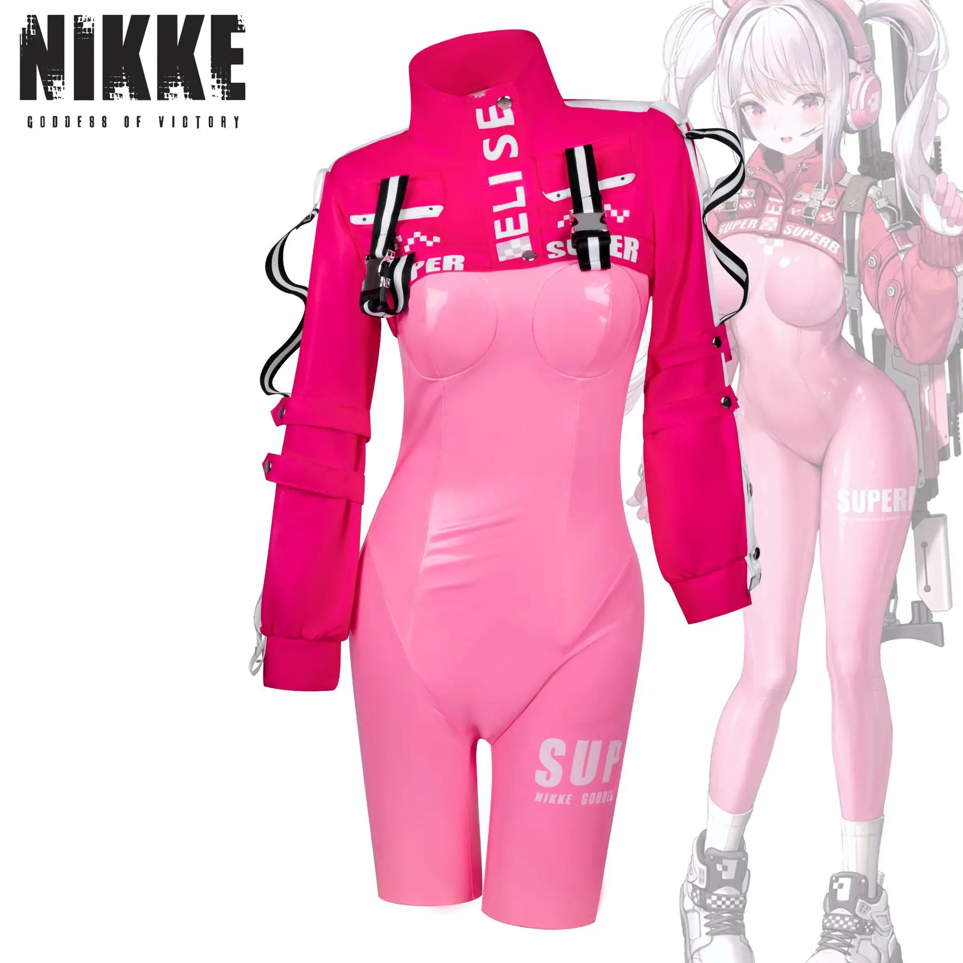 

Female Tight Stretch Bodysuit Cosplay Costume, Fashion Anime Style Outfit for Halloween, Carnival & Photo Shoot