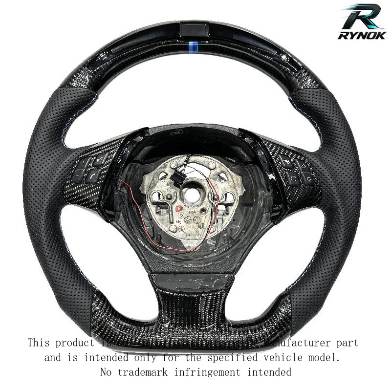 Real Carbon Fiber & Leather Sport LED Steering Wheel, Multiple Custom Options, Fit for BMW E90 E84 E87 E92 3 Series X1 Modified