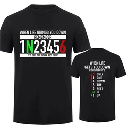 Motorcycle Gear Graphic T Shirts for Men Classic Male T-shirts When Life Gets You Down Print Tees Men Oversized Y2k Clothing