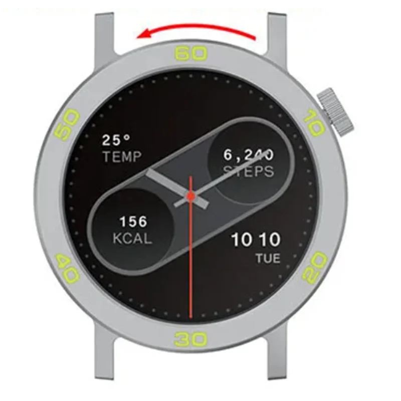 AA08-Metal Lunetta Anello Protezione in metallo Cassa dell'orologio Coperchio del cinturino Pellicola in vetro temperato Orologio Lunetta Shell per CMF By Watch Pro 2