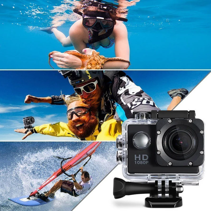 Full HD 1080P Waterproof Action Camera Mini Portable DV Camcorder Video For Outdoor Sports Diving Camera