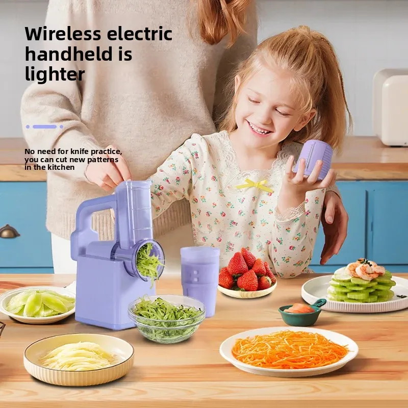 Electric Multi-Function Rolling Knife Cheese Grater Ice Shaver Kitchen Home Use Vegetable Cutter Tool Simple Structure