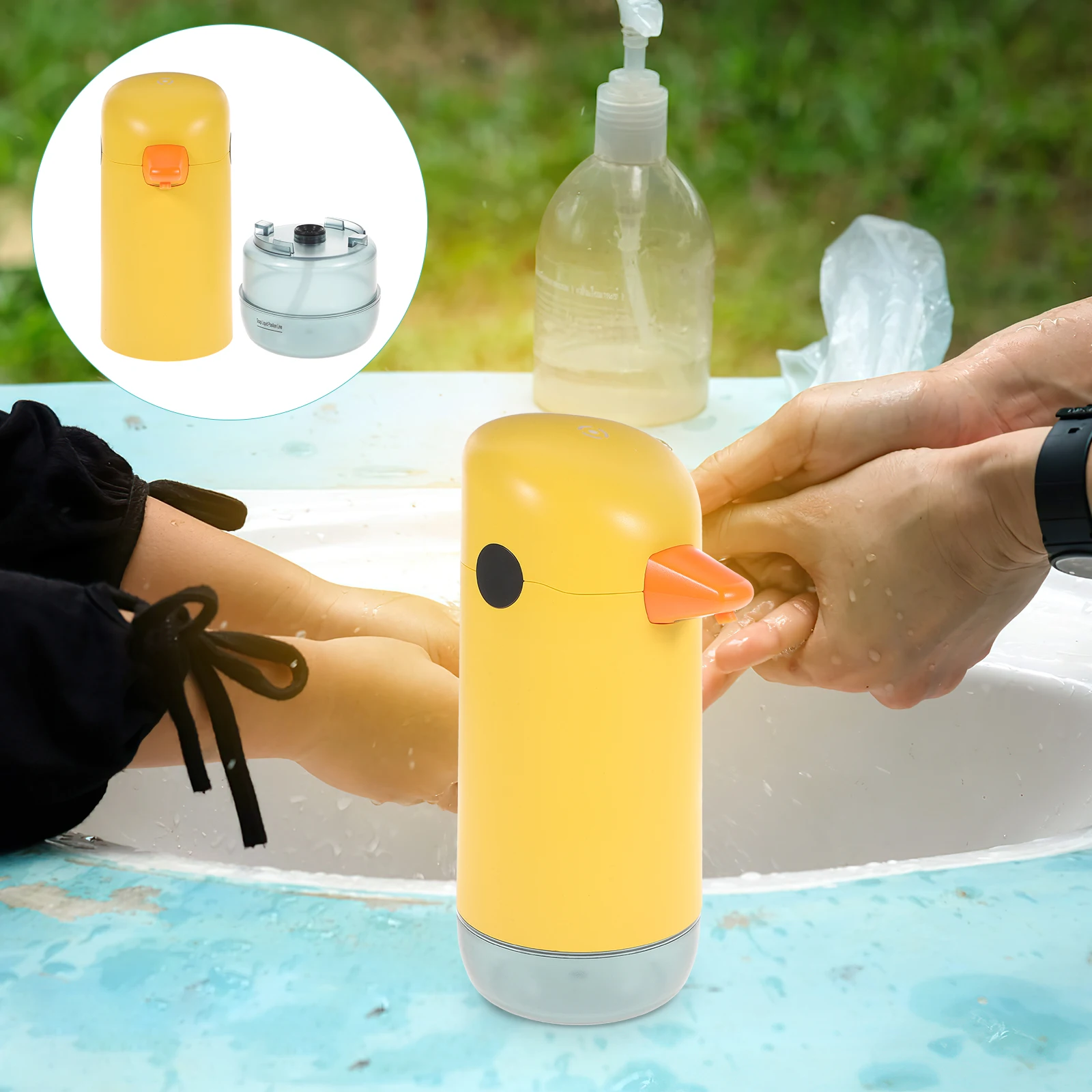 

Kids Automatic Foaming Hand Soap Dispenser Dinosaur Design Touchless Electric Refillable Large Capacity For Home Bathroom
